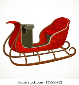 Santa's sleigh isolated on a white background