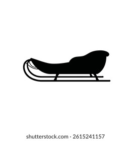Santas Sleigh Silhouette Vector Illustration For Christmas Decoration And Winter Holiday Designs