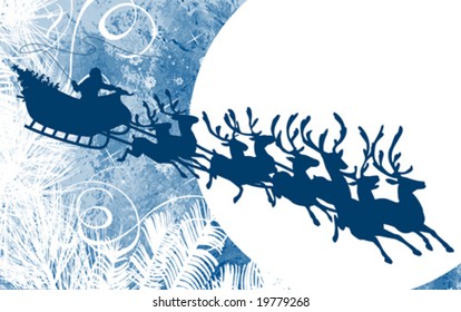 Santa's Sleigh, vector illustration