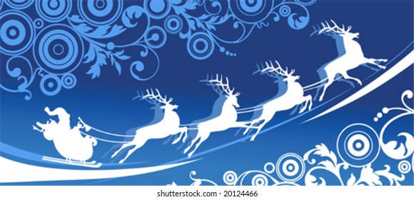 Santa's Sleigh, vector illustration