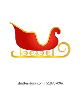 Sleigh de Santa, ilustración vectorial