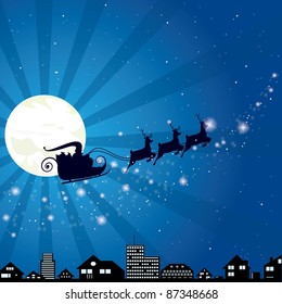 Santa's Sleigh, vector illustration
