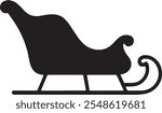 Santa's Sleigh Vector Silhouette Art