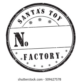 "Santa's toy factory" grunge rubber stamp on white background, vector illustration