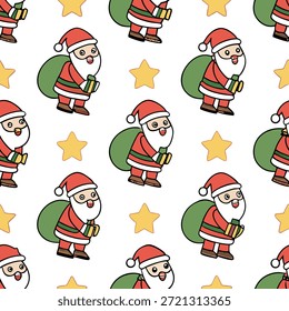 Santas Upcycled Decorations concept as Feature a seamless background of Santa decorating with upcycled materials. The design uses playful cartoon elements and vibrant colors providing ample space for promotional messages. in Photo Stock Concept , copy space for advertisement or banner with Photo Realistic as high Quality Detail --ar 7:2