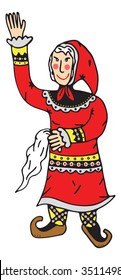 Santas women vector illustration