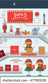 Santa's Workshop Vector/illustration