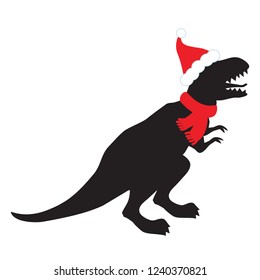 Santasaurus vector illustration clip art