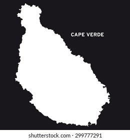 Santiago, Cape Verde map vector