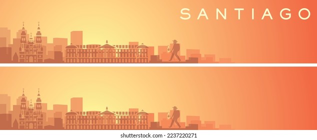Santiago Compostela Beautiful Skyline Scenery Banner