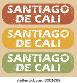 Santiago De Cali on colored background