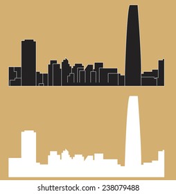 Santiago de Chile, Chile (city silhouette)