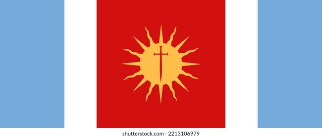 Santiago del Estero Flag. Argentina Provinces. Vector Illustration.