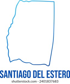 Santiago del Estero isolated blue gradient abstract map