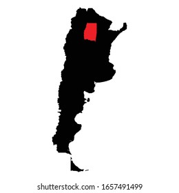 Santiago Del Estero province highlighted on Argentina map Vector EPS 10