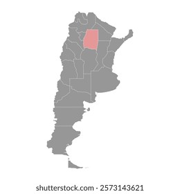 Santiago del Estero Province map, administrative division of Argentina. Vector illustration.