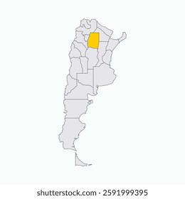 Santiago Del Estero Region highlighted on Argentina map