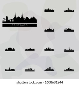 Santiago detailed skyline icon. Cities icons universal set for web and mobile