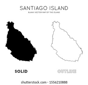 Santiago Island map. Borders of Santiago Island for your infographic. Vector illustration.