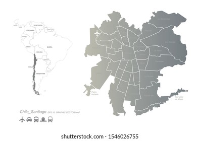 santiago map of chile.
latin america countries map.