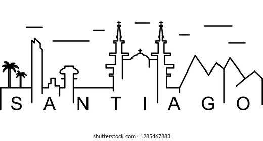 Santiago outline icon. Can be used for web, logo, mobile app, UI, UX