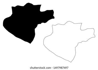 Santiago Rodriguez Province (Dominican Republic, Hispaniola, Provinces of the Dominican Republic) map vector illustration, scribble sketch Santiago Rodríguez map