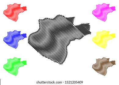 Santiago Rodriguez Province (Dominican Republic, Hispaniola, Provinces of the Dominican Republic) map vector illustration, scribble sketch Santiago Rodríguez map