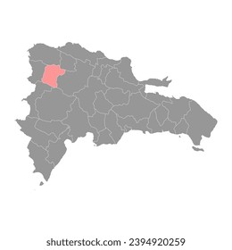 Santiago Rodriguez province map, administrative division of Dominican Republic. Vector illustration.