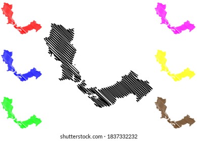 Santo Andre City (Federative Republic of Brazil, Sao Paulo State) map vector illustration, scribble sketch City of Santo Andre map