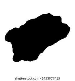 Santo Antao island map, Cape Verde. Vector illustration.