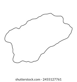 Santo Antao island map, Cape Verde. Vector illustration.