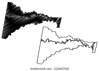 Santo Antonio do Ica municipality (Amazonas state, Municipalities of Brazil, Federative Republic of Brazil) map vector illustration, scribble sketch Santo Antonio do Ica map