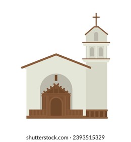 santo domingo church vector isolated