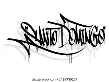 SANTO DOMINGO city graffiti tag style