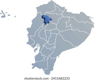 SANTO DOMINGO DE LOS TSACHILAS DEPARTMENT MAP PROVINCE OF ECUADOR 3D ISOMETRIC MAP