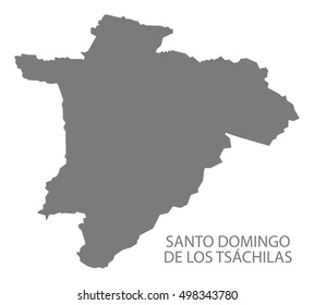 Santo Domingo De Los Tsachilas Ecuador Map grey