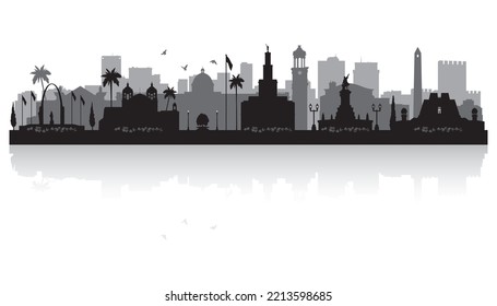 Santo Domingo Dominican Republic city skyline vector silhouette illustration