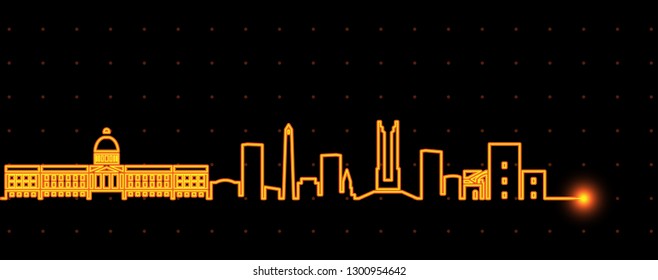 Santo Domingo Light Streak Skyline