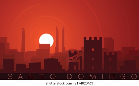 Santo Domingo Low Sun Skyline Scene