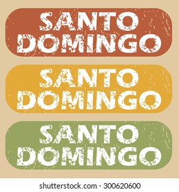 Santo Domingo on colored background