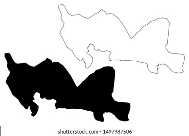 Santo Domingo Province (Dominican Republic, Hispaniola, Provinces of the Dominican Republic) map vector illustration, scribble sketch Santo Domingo map