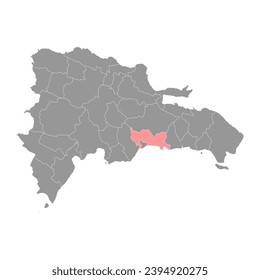 Santo Domingo province map, administrative division of Dominican Republic. Vector illustration.