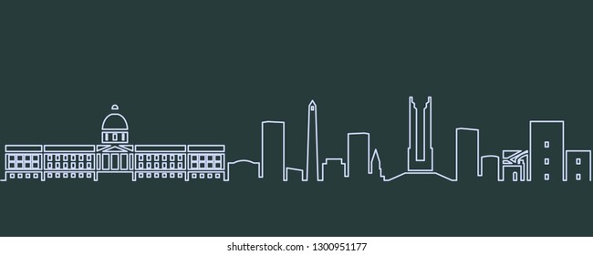 Santo Domingo Single Line Skyline