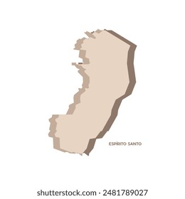 Mapa de Espírito Santo - Mapa Mundial Plantilla Internacional de Vectores. Ilustración vectorial de silueta de región de Brasil