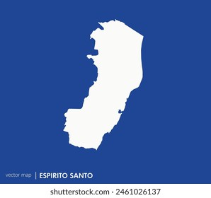 Espírito Santo state map. Federative unit of Brazil. Vector map for any needs.	
