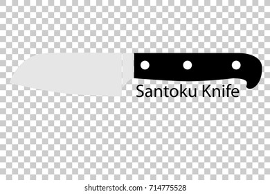 Santoku Knife for Cooking, at Transparent Effect Background