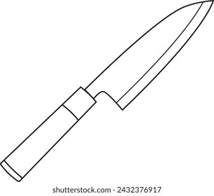 Santoku Knife - Kitchen Knife Illustration in Vector