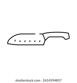 santoku knife line icon vector. santoku knife sign. isolated contour symbol black illustration