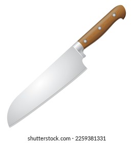Santoku Knife vector Object Illustration