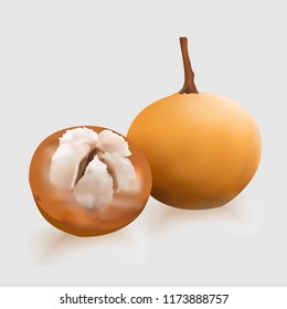 Santol. Thai fruit has orange peel.
